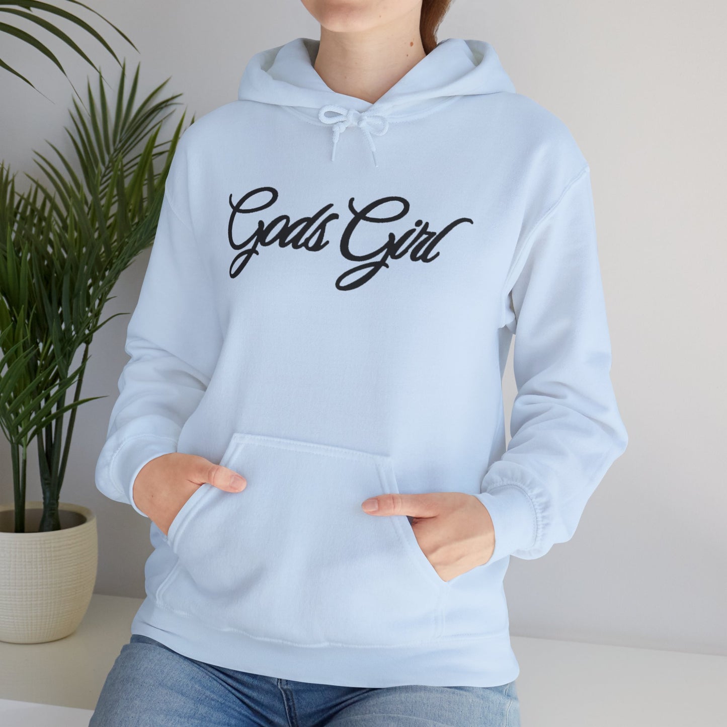 God’s Girl Faith Hoodie (Light Color with Black Print)