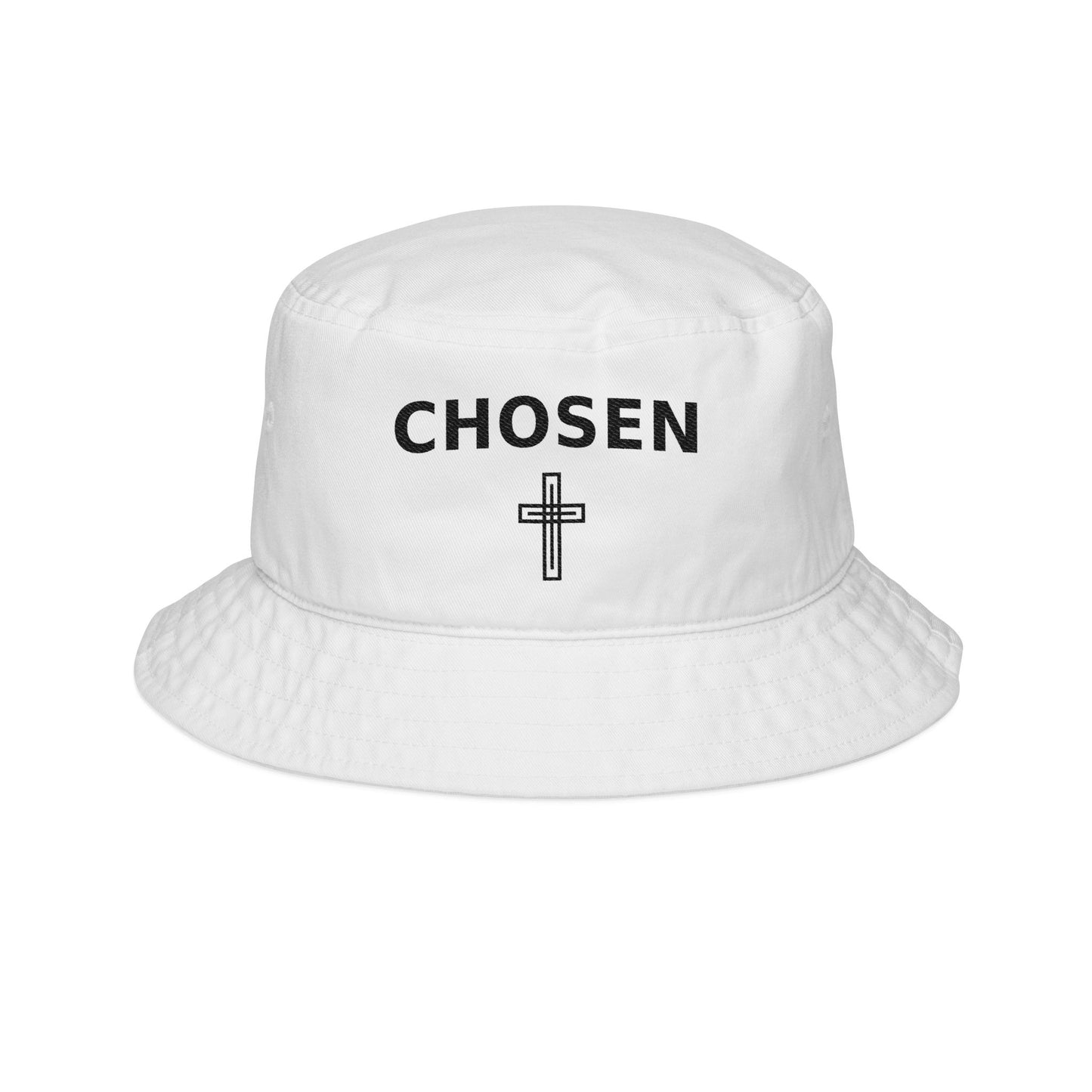 Chosen Embroidered Bucket Hat — Christian Cross Faith Hat