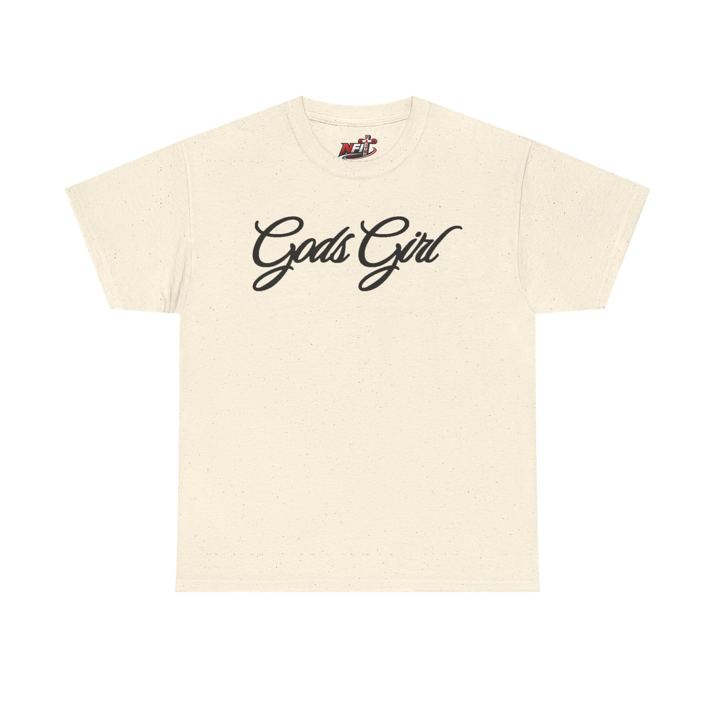 Gods Girl T‑Shirt — Script Faith Tee for Christian Women