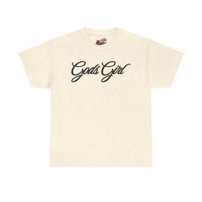 Gods Girl T‑Shirt — Script Faith Tee for Christian Women