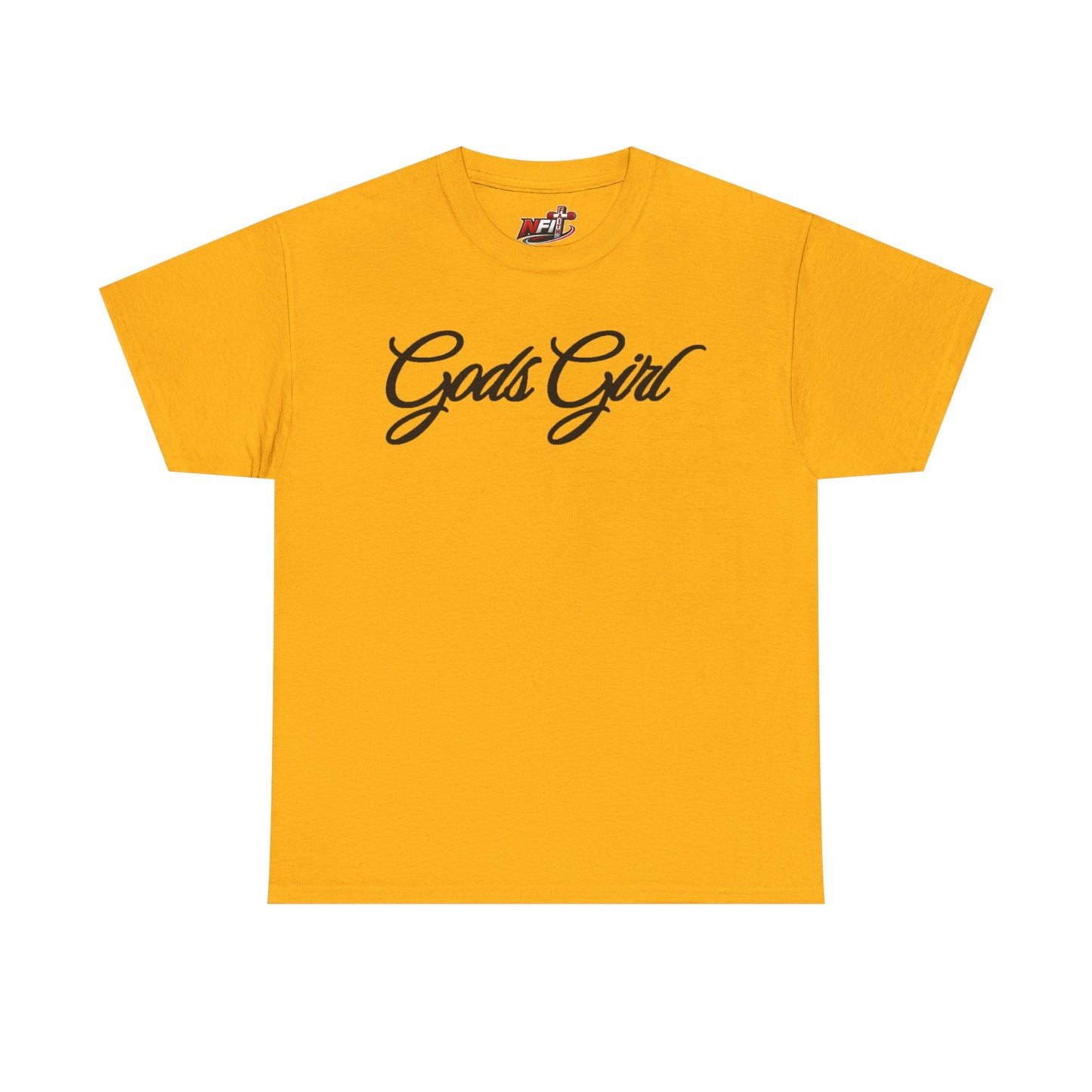 Gods Girl T‑Shirt — Script Faith Tee for Christian Women