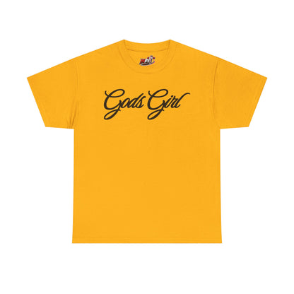 Gods Girl T‑Shirt — Script Faith Tee for Christian Women