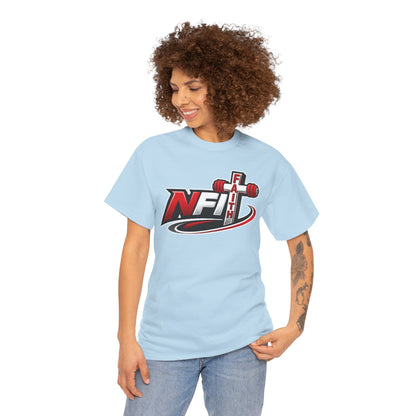Fitness Logo T‑Shirt — NFIT with Barbell Graphic