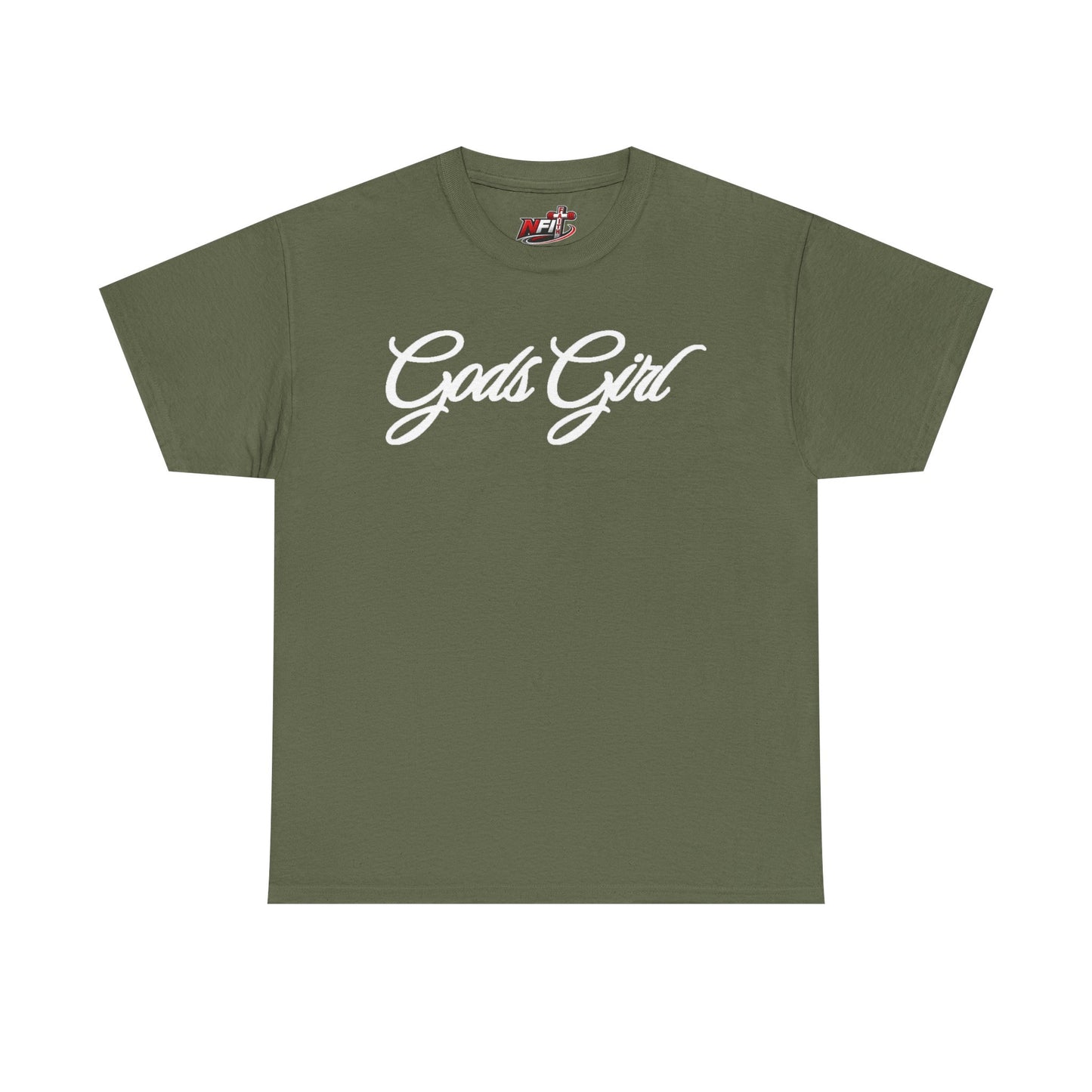 Gods Girl T‑Shirt — Script Faith Tee for Christian Women