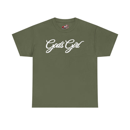 Gods Girl T‑Shirt — Script Faith Tee for Christian Women