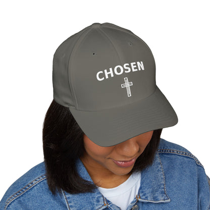 Chosen Embroidered Cap — Faith-Inspired Structured Hat with Cross Accent