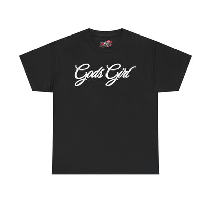 Gods Girl T‑Shirt — Script Faith Tee for Christian Women