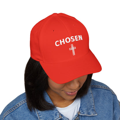 Chosen Embroidered Cap — Faith-Inspired Structured Hat with Cross Accent