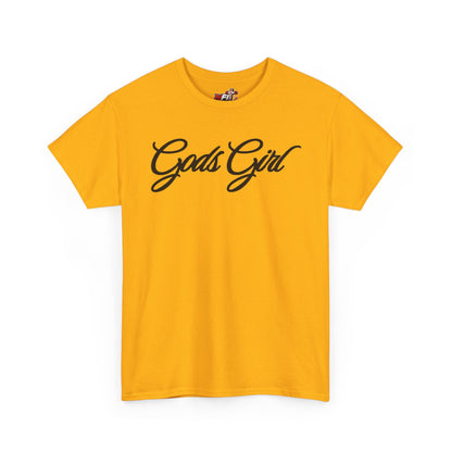 Gods Girl T‑Shirt — Script Faith Tee for Christian Women