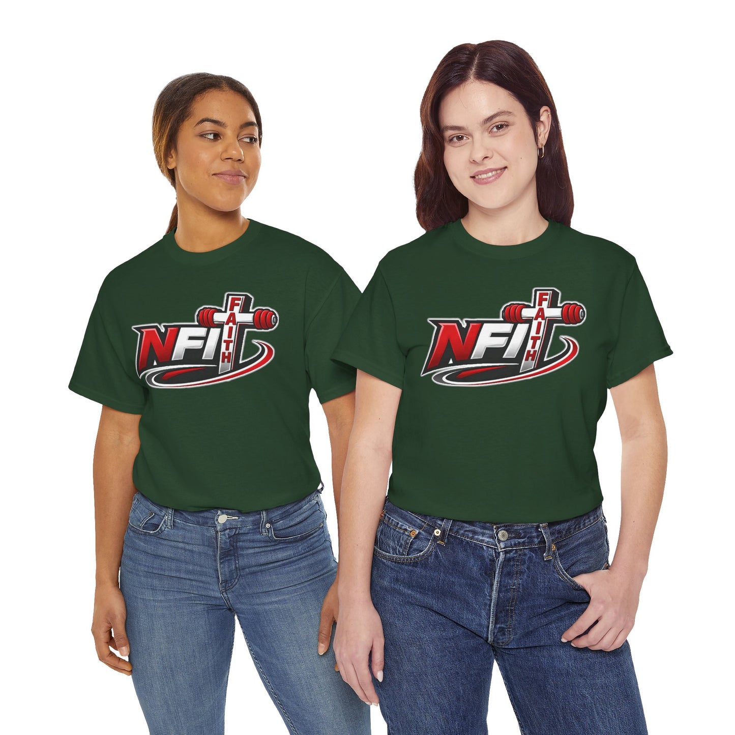 Fitness Logo T‑Shirt — NFIT with Barbell Graphic