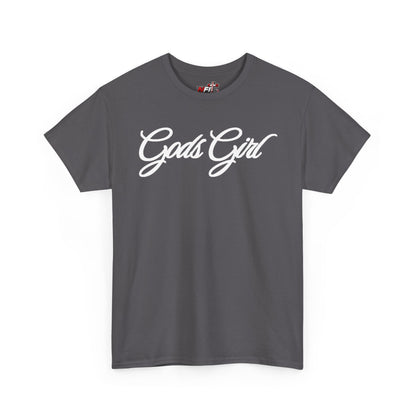 Gods Girl T‑Shirt — Script Faith Tee for Christian Women