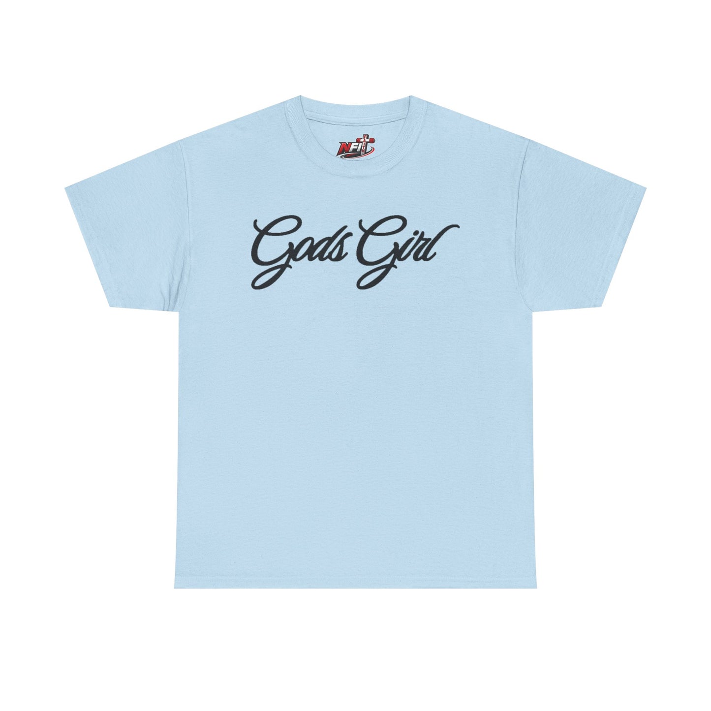Gods Girl T‑Shirt — Script Faith Tee for Christian Women