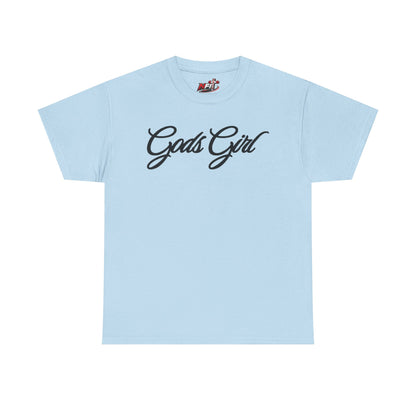 Gods Girl T‑Shirt — Script Faith Tee for Christian Women