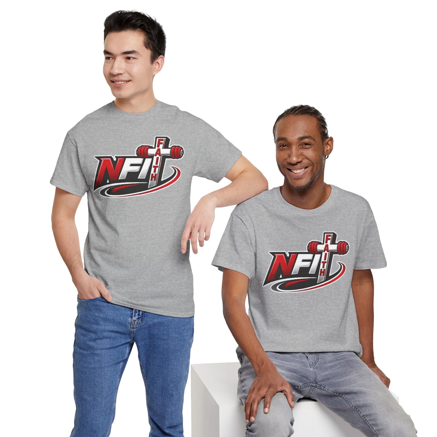 Fitness Logo T‑Shirt — NFIT with Barbell Graphic