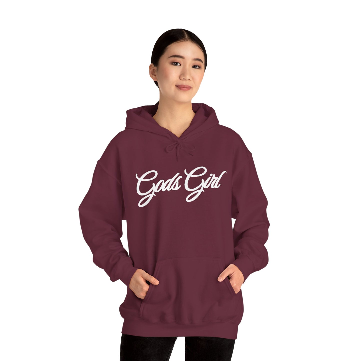 God’s Girl Faith Hoodie (Dark with white print)