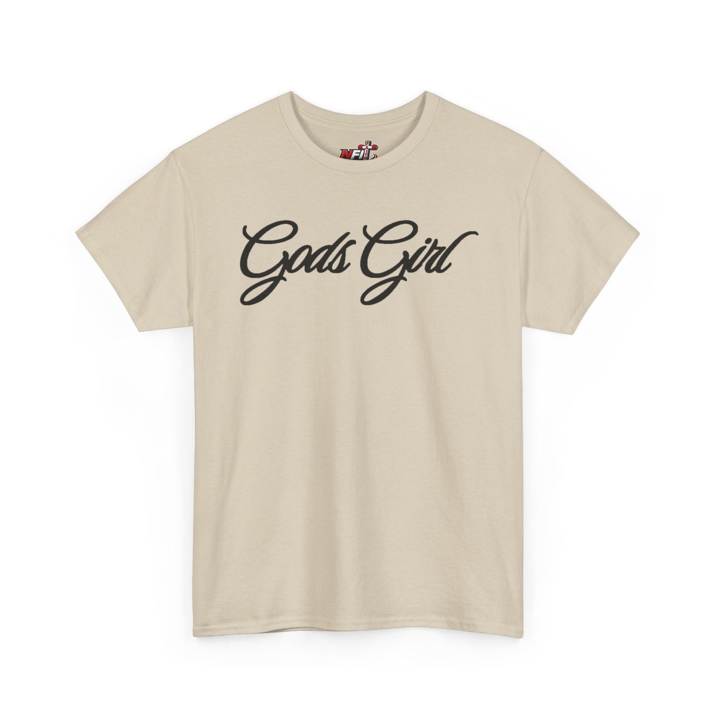 Gods Girl T‑Shirt — Script Faith Tee for Christian Women