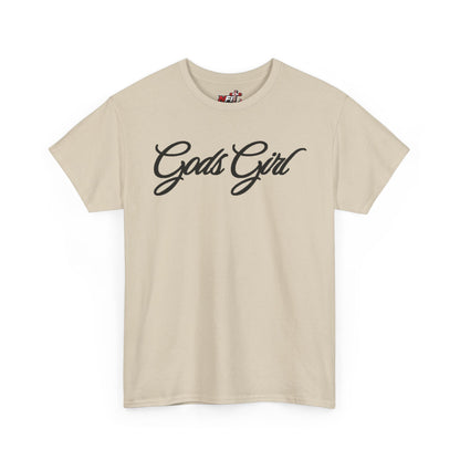 Gods Girl T‑Shirt — Script Faith Tee for Christian Women
