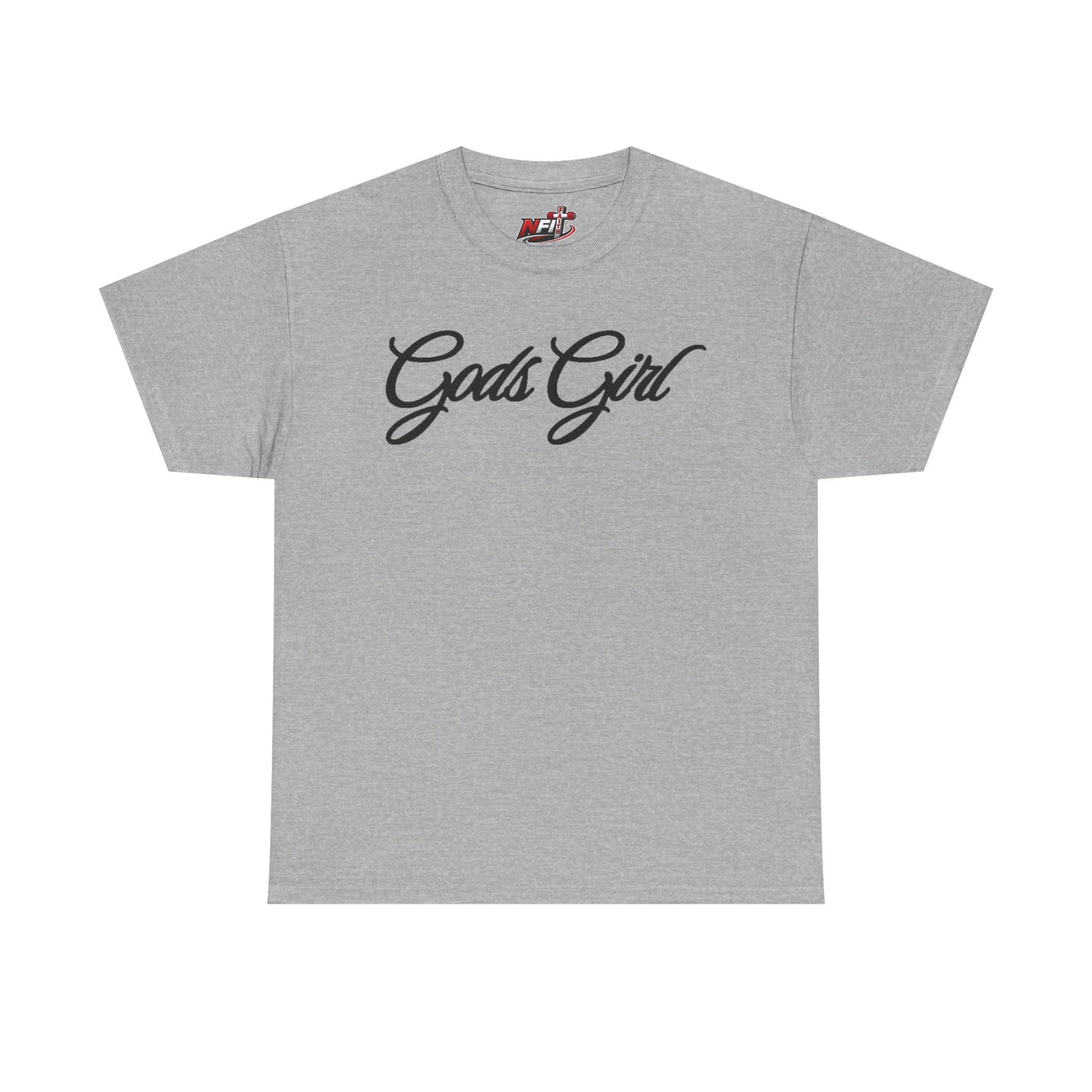 Gods Girl T‑Shirt — Script Faith Tee for Christian Women