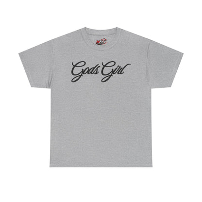Gods Girl T‑Shirt — Script Faith Tee for Christian Women