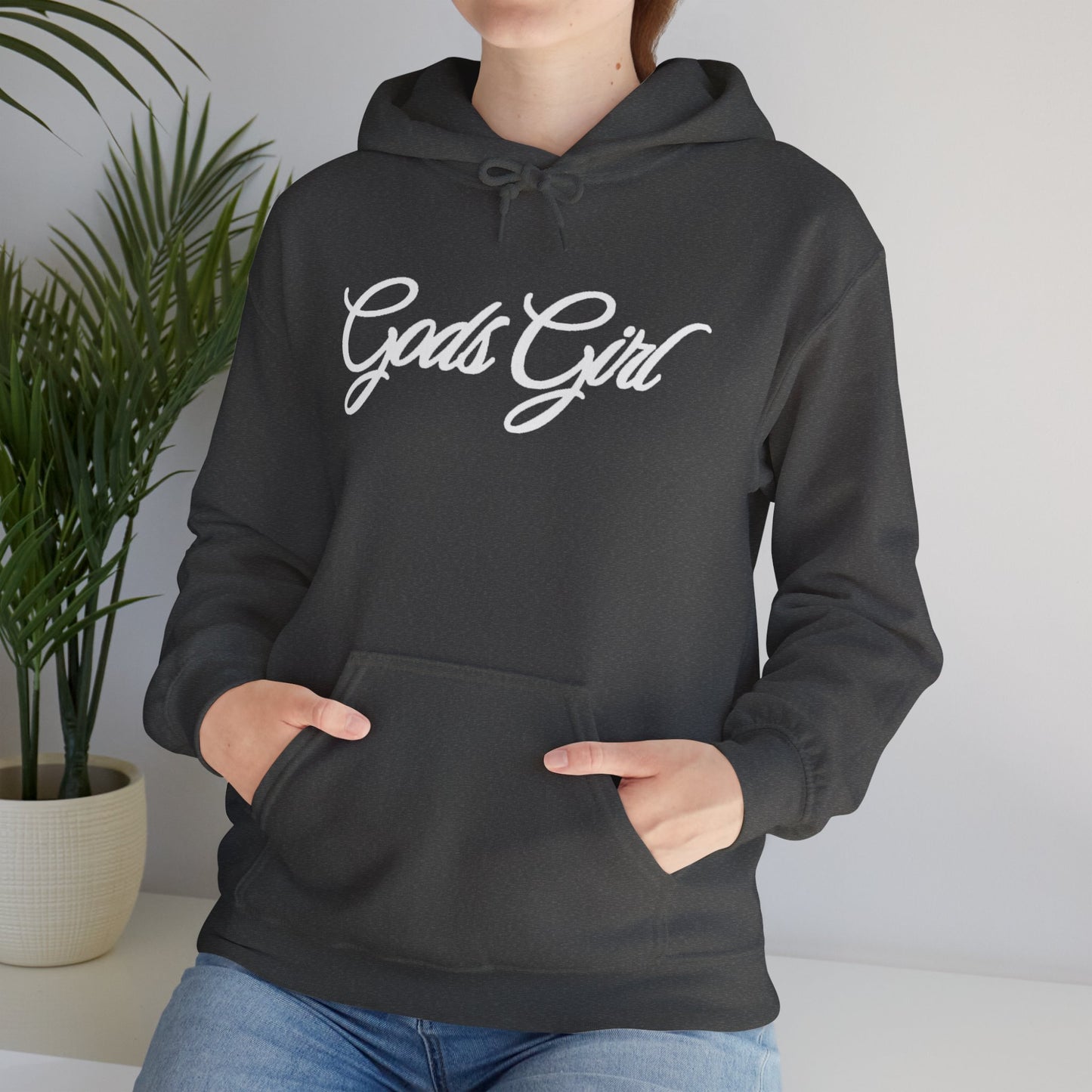 God’s Girl Faith Hoodie (Dark with white print)