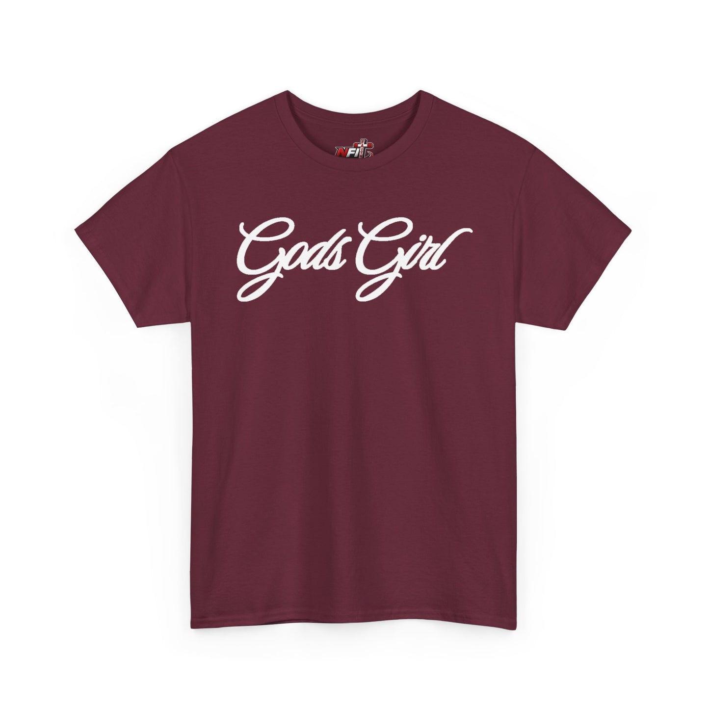 Gods Girl T‑Shirt — Script Faith Tee for Christian Women
