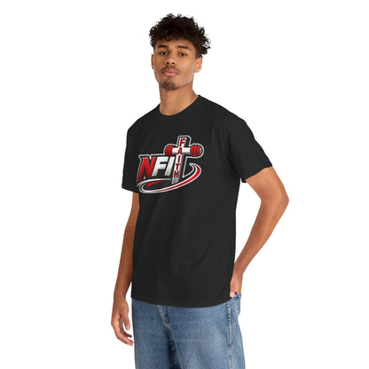 Fitness Logo T‑Shirt — NFIT with Barbell Graphic