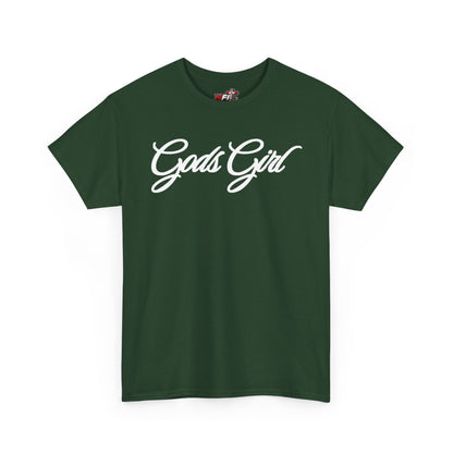 Gods Girl T‑Shirt — Script Faith Tee for Christian Women
