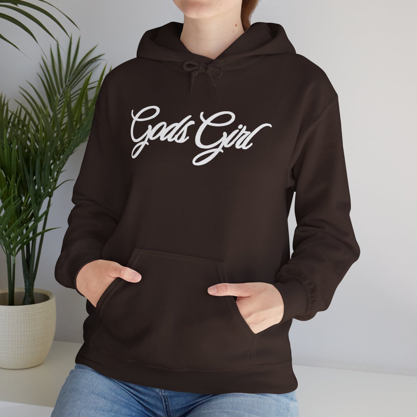 God’s Girl Faith Hoodie (Dark with white print)