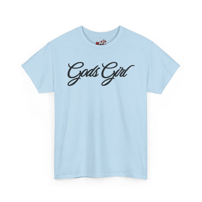 Gods Girl T‑Shirt — Script Faith Tee for Christian Women