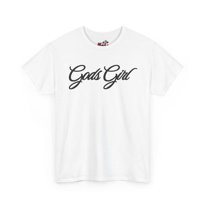 Gods Girl T‑Shirt — Script Faith Tee for Christian Women