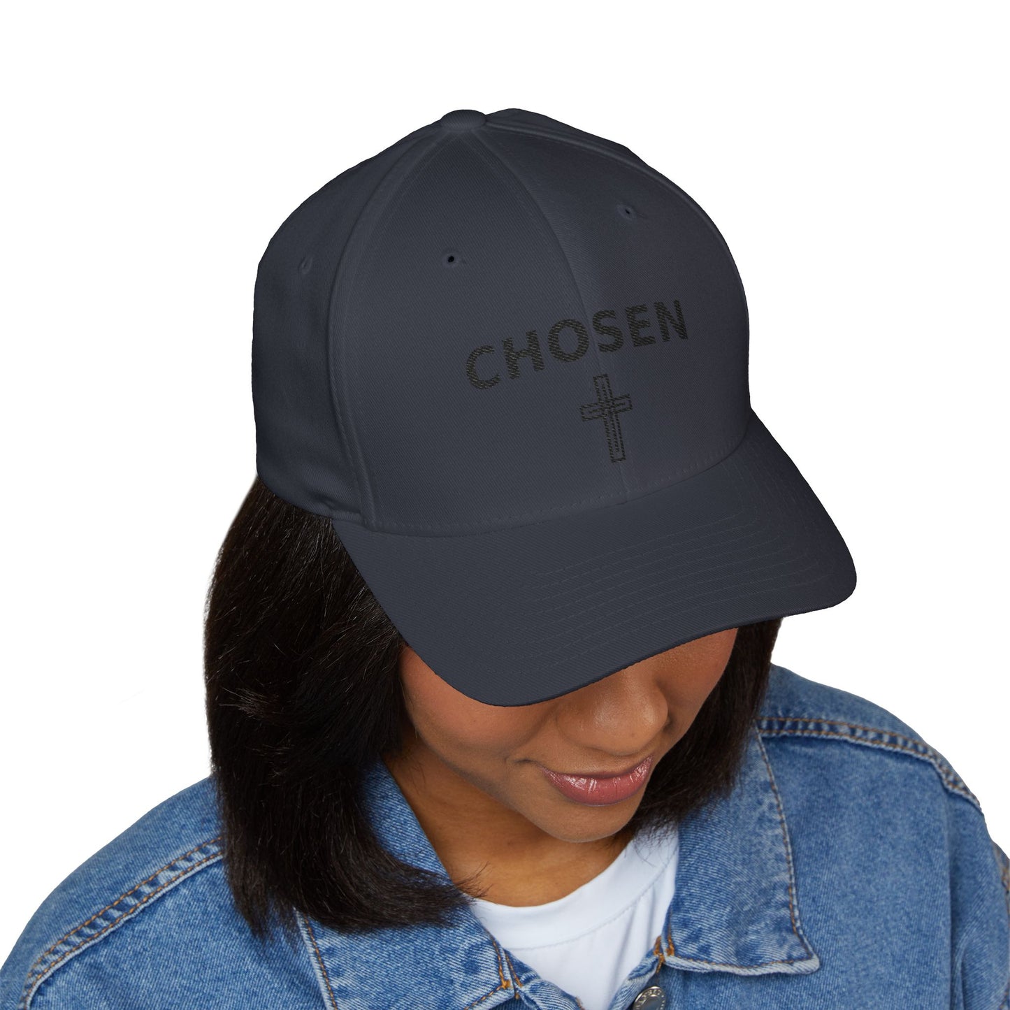Chosen Embroidered Cap — Christian Cross Baseball Hat