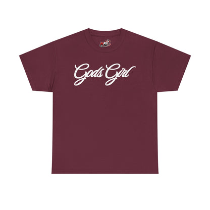 Gods Girl T‑Shirt — Script Faith Tee for Christian Women