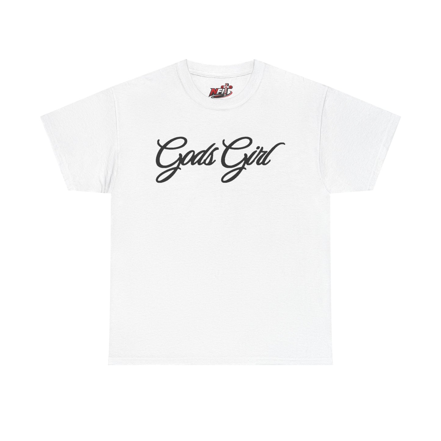 Gods Girl T‑Shirt — Script Faith Tee for Christian Women