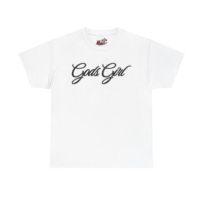 Gods Girl T‑Shirt — Script Faith Tee for Christian Women