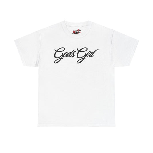 Gods Girl T‑Shirt — Script Faith Tee for Christian Women