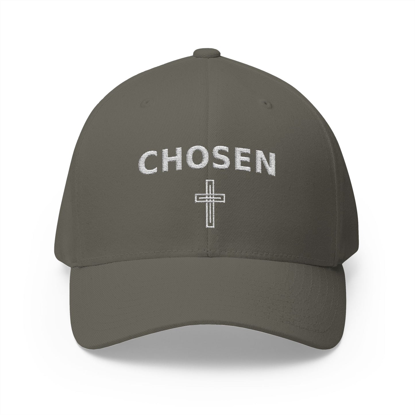 Chosen Embroidered Cap — Faith-Inspired Structured Hat with Cross Accent