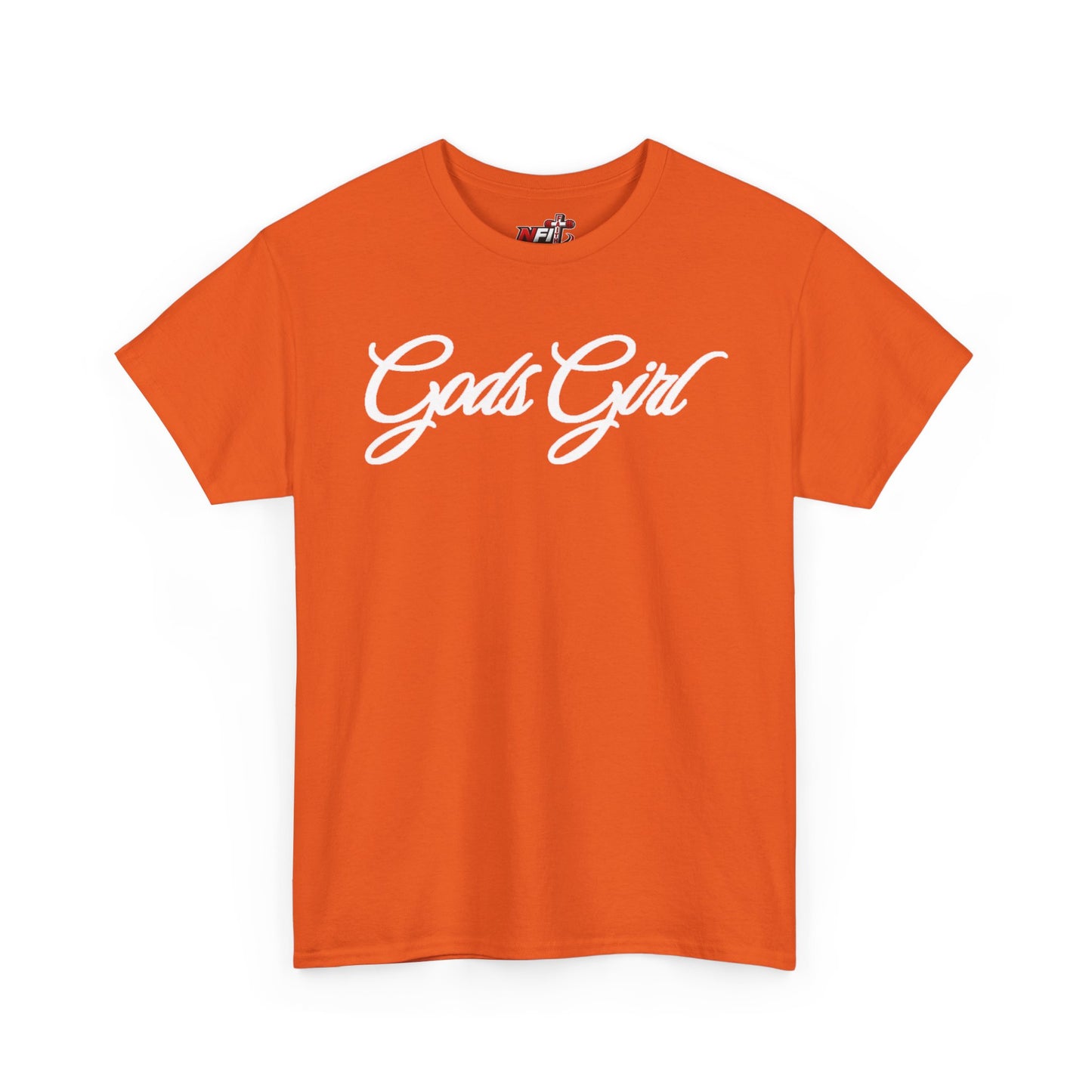 Gods Girl T‑Shirt — Script Faith Tee for Christian Women