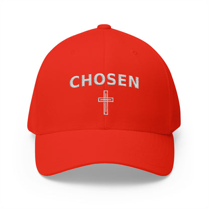 Chosen Embroidered Cap — Faith-Inspired Structured Hat with Cross Accent