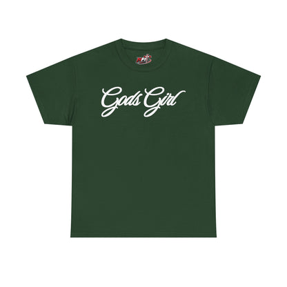 Gods Girl T‑Shirt — Script Faith Tee for Christian Women