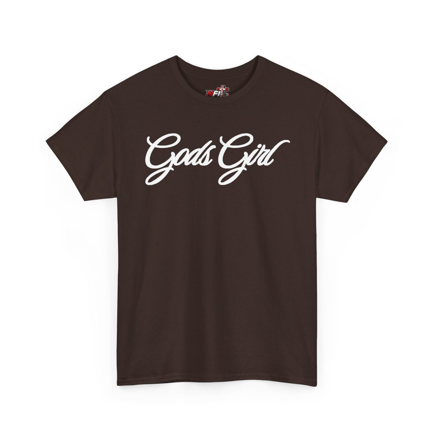 Gods Girl T‑Shirt — Script Faith Tee for Christian Women