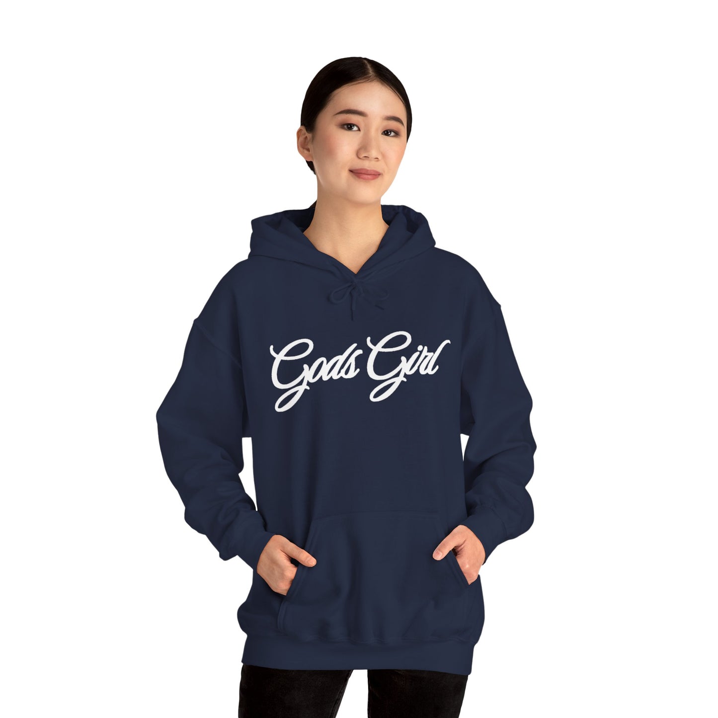 God’s Girl Faith Hoodie (Dark with white print)