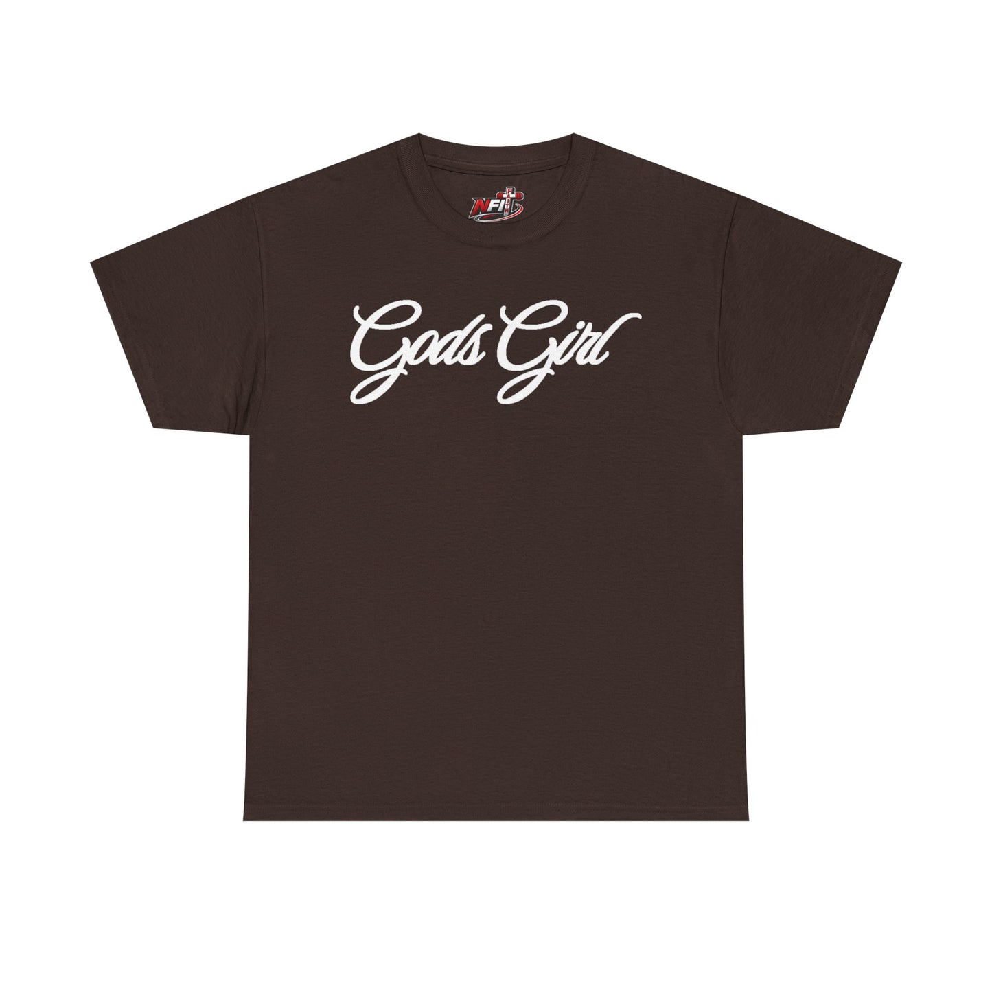 Gods Girl T‑Shirt — Script Faith Tee for Christian Women