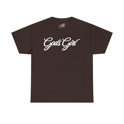 Gods Girl T‑Shirt — Script Faith Tee for Christian Women