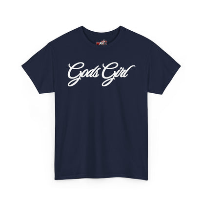 Gods Girl T‑Shirt — Script Faith Tee for Christian Women