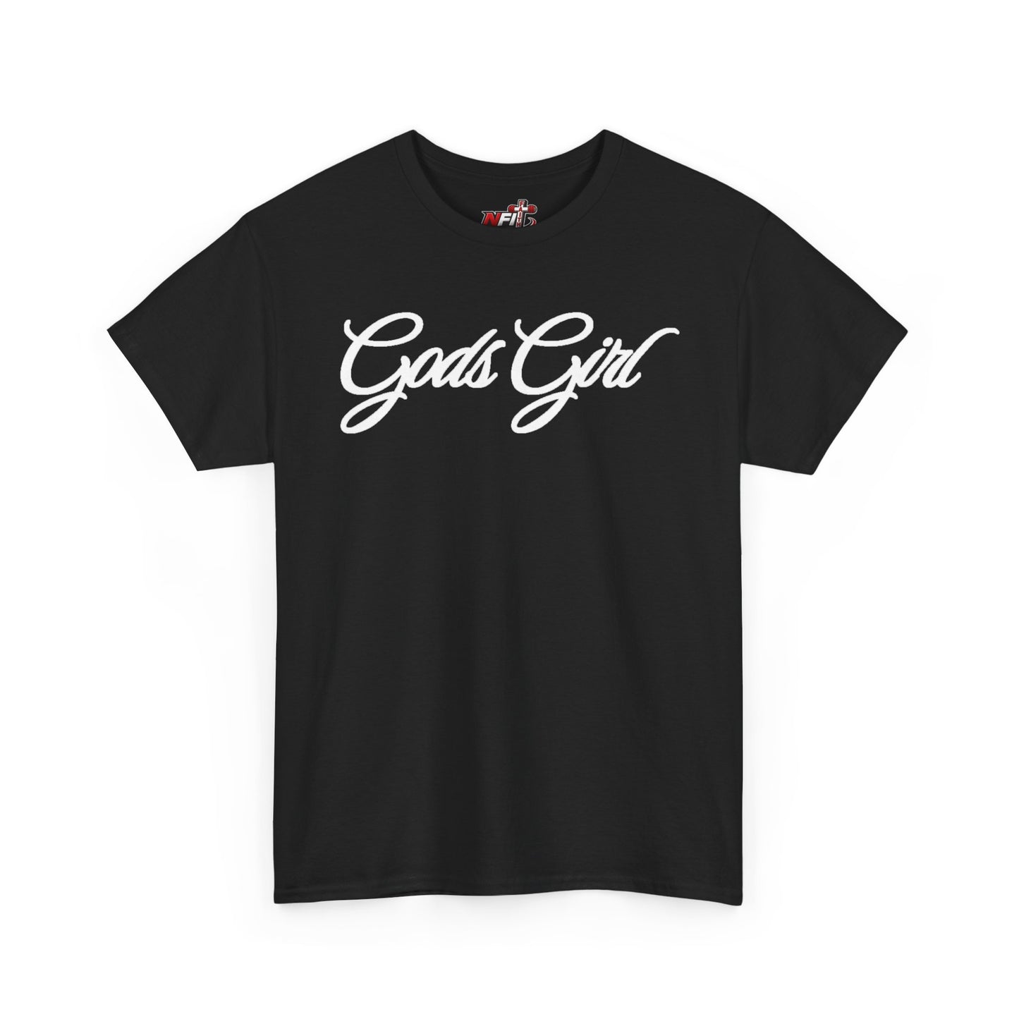 Gods Girl T‑Shirt — Script Faith Tee for Christian Women