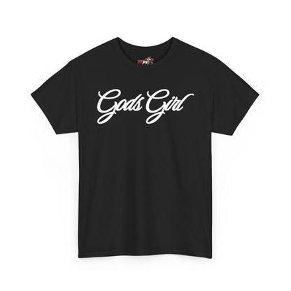 Gods Girl T‑Shirt — Script Faith Tee for Christian Women