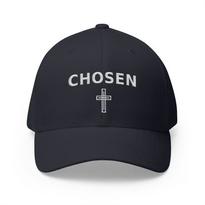 Chosen Embroidered Cap — Faith-Inspired Structured Hat with Cross Accent