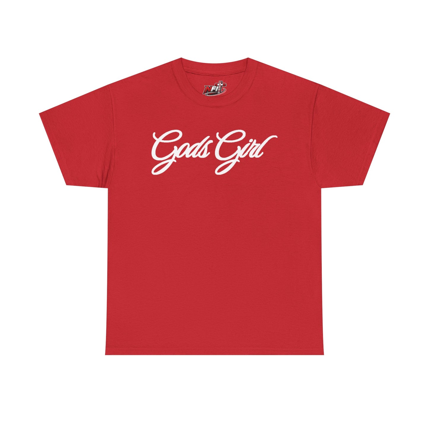 Gods Girl T‑Shirt — Script Faith Tee for Christian Women