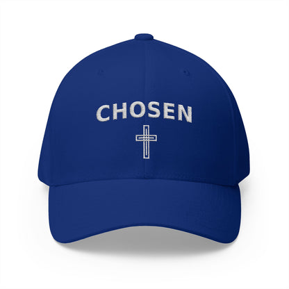 Chosen Embroidered Cap — Faith-Inspired Structured Hat with Cross Accent
