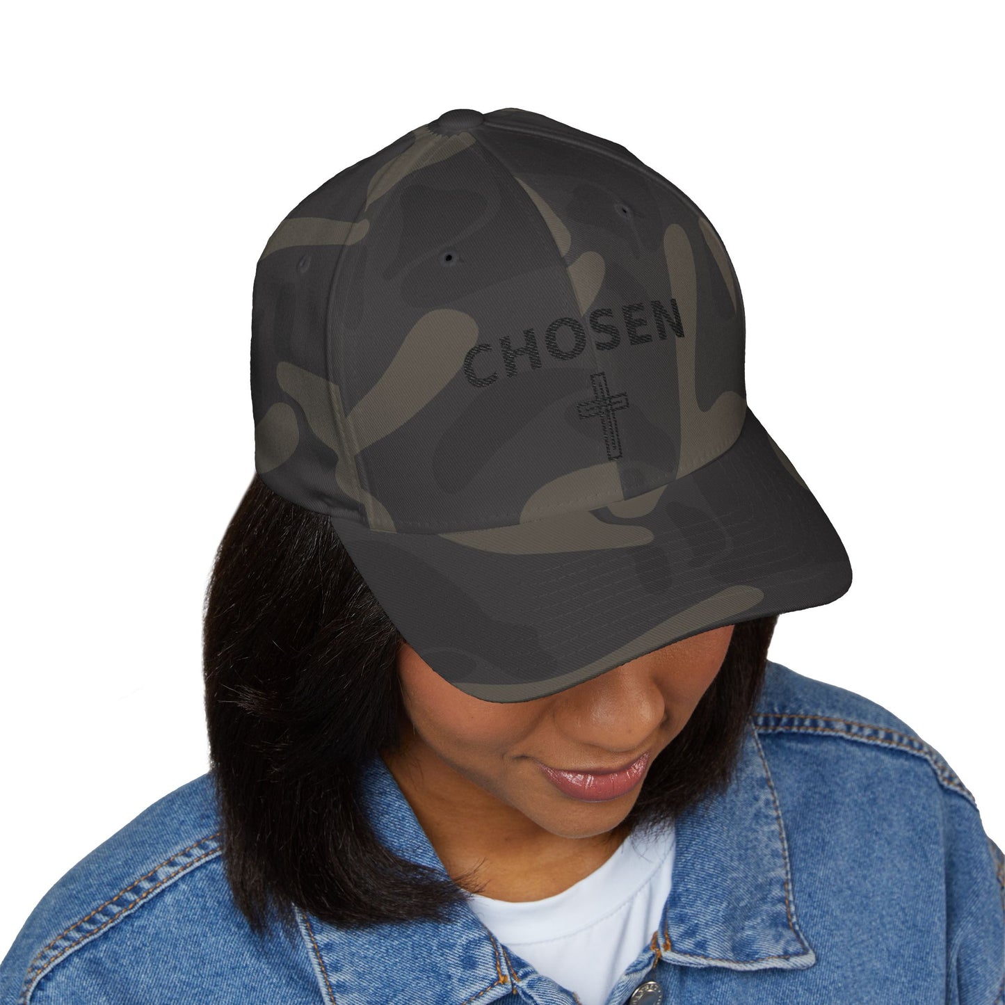 Chosen Embroidered Cap — Christian Cross Baseball Hat